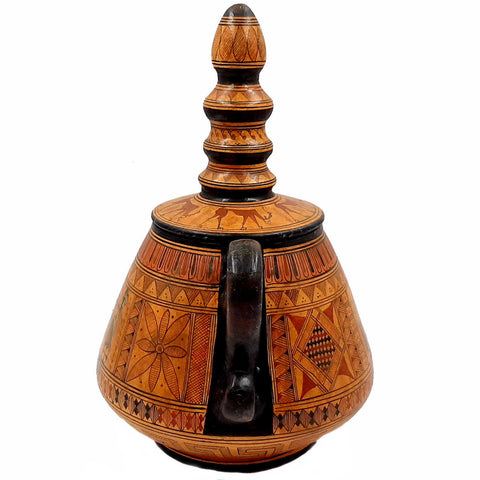 Greek Basket vase with lid 27cm,Geometric Art