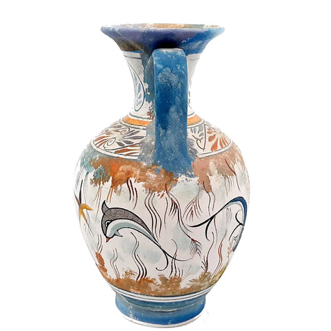 Greek Cretan Amphora 22cm,Minoan Art Pottery - ifigeneiaceramics