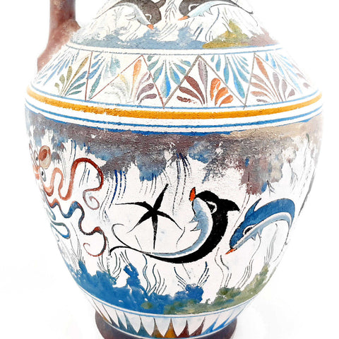 Greek Cretan Jar,Oinochoe 38cm,Minoan Art Pottery - ifigeneiaceramics
