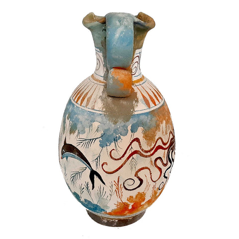 Greek Cretan Jar,Vase 22cm,Minoan Art Pottery - ifigeneiaceramics