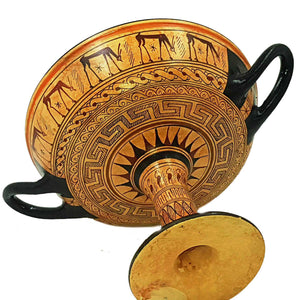 Greek Geometric Pottery Kylix 13cm height, Ship in the middle