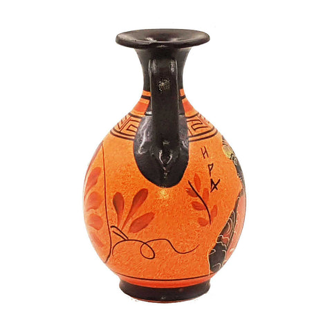 Greek Amphora 13cm,Ceramic Vase,shows Goddess Hera - ifigeneiaceramics