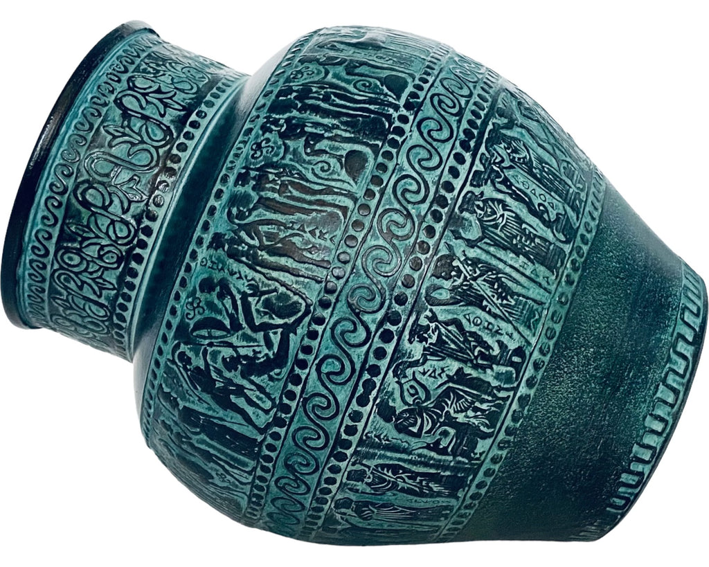 Pithari Vase 21 cm - Relief terracotta| Ancient Greek Pottery · Handmade ...