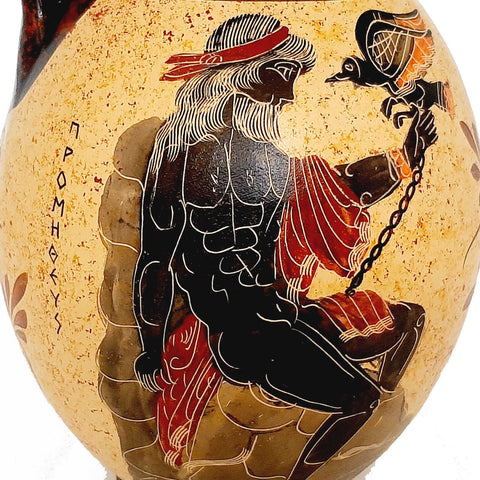 Greek Pottery Pot Vase 26cm, Zeus with Leda and Triton - ifigeneiaceramics
