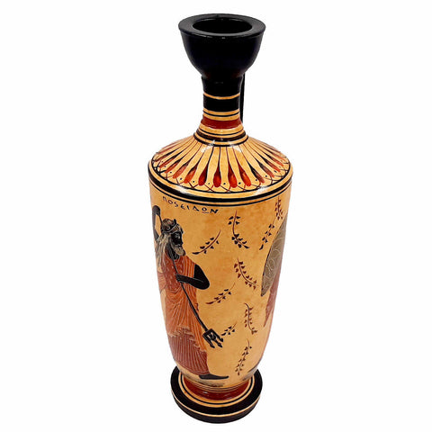 Greek Pottery Vase,Lekythos 35cm,showing Olympian Gods from Greek Mythology - ifigeneiaceramics