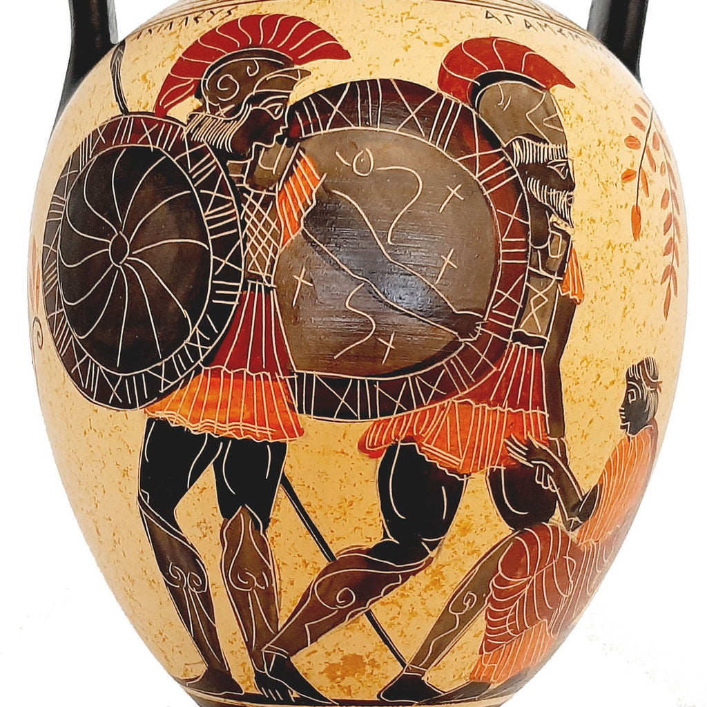 Greek Pottery vase Amphora 26cm,God Poseidon with Giant Polybotes ...