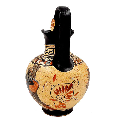 Greek Jar, Rhodian Oinochoe 26cm,Phaethon,God Zeus,Leda,Swan - ifigeneiaceramics