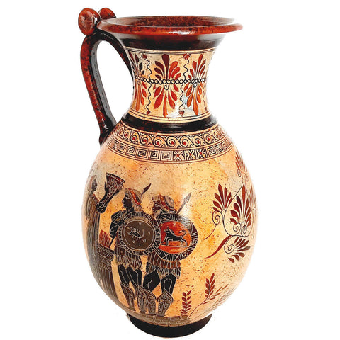 Ancient Greek Vase Jar 36cm,Phaethon and Achilles with Pythia - ifigeneiaceramics
