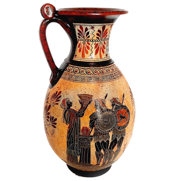 Ancient Greek Vase Jar 36cm,Phaethon and Achilles with Pythia - ifigeneiaceramics