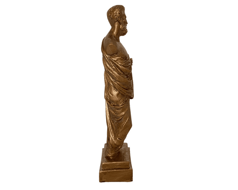 Hippocrates Statue ,The father of Medicine, Bronze Patina, Plaster Sculpture 24,5cm