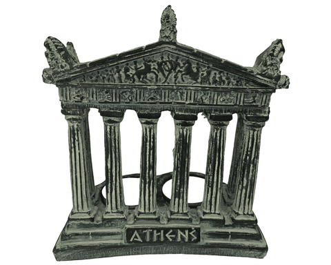 Statue de façade du Parthénon, ordre dorique à 8 colonnes, réplique en plâtre, chandelier de 14cm
