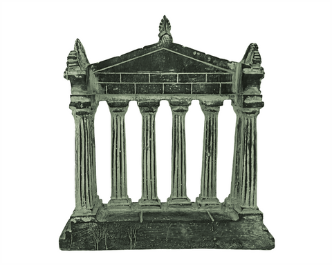 Statue de façade du Parthénon, ordre dorique à 8 colonnes, réplique en plâtre de 14 cm