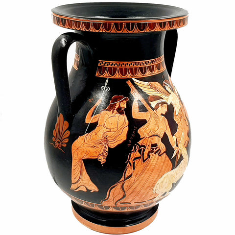 Pelike 31cm,Red figure,Goddess Artemis Hunting,God Apollo ,Nike,God Poseidon,Museum Replicas - ifigeneiaceramics