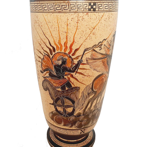 Phaéton, Dieu Apollon avec Aphrodite, Poterie grecque Lekythos 50cm