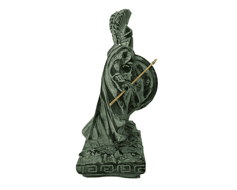 Sculpture en plâtre 17 cm,Statue de Léonidas, le roi de Sparte, avec sa lance