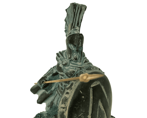 Γύψινο γλυπτό 20 εκ., Άγαλμα του Λεωνίδα, του Βασιλιά της Σπάρτης, με το δόρυ του