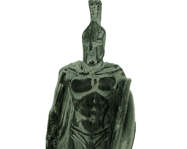 Sculpture en plâtre 25,5cm,Statue du roi de Sparte Léonidas avec épée et bouclier