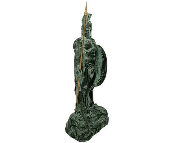 Γύψινο γλυπτό 26cm,Άγαλμα Βασιλιά Λεωνίδα με δόρυ και ασπίδα