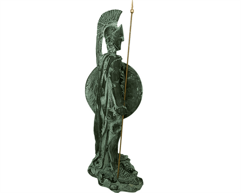 Sculpture en plâtre 36 cm,Statue du roi Léonidas avec lance et bouclier