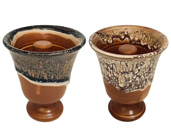 Pythagorean Greedy Cups 11cm, ensemble de 2 modèles contemporains de poterie grecque
