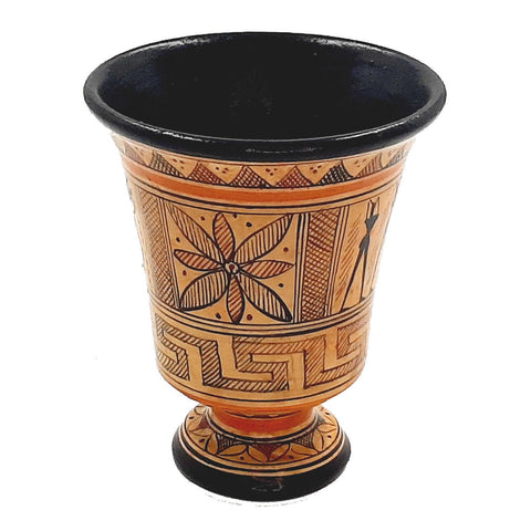 Coupe pythagoricienne, Coupe gourmande 11,5 cm, Coupe de poterie d'art géométrique