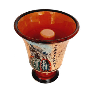 Pythagorean cup,Greedy Cup 11cm glazed,Shows Pythagoras - ifigeneiaceramics