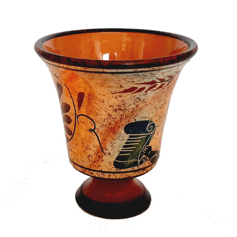 Pythagorean cup,Greedy Cup 11cm glazed,Shows Pythagoras - ifigeneiaceramics