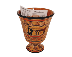Pythagorean cup,Greedy Cup glazed 11cm,Gemoteric Pottery