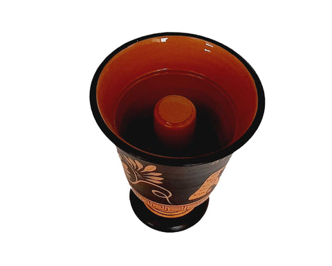 Pythagorean cup,Greedy Cup glazed 11cm,Red Figure Pottery,Shows Pythagoras