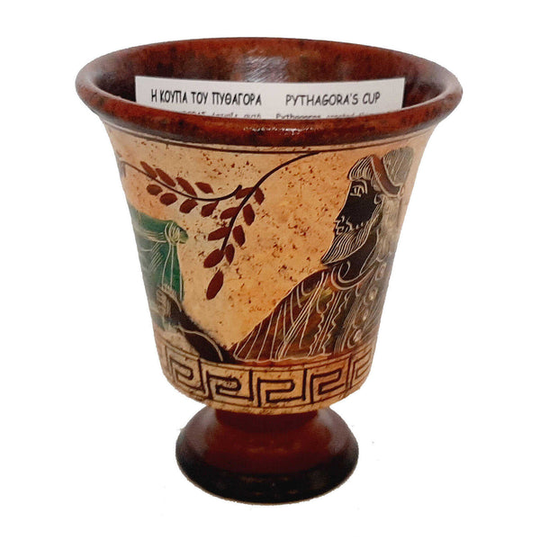 Pythagorean cup,Greedy Cup 11cm,Shows Pythagoras - ifigeneiaceramics