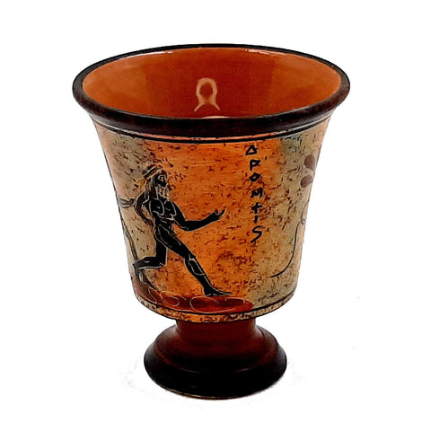 Pythagorean cup,Greedy cup 11cm,Multicolored,Shows Runners - ifigeneiaceramics