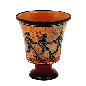 Pythagorean cup,Greedy cup 11cm,Multicolored,Shows Runners - ifigeneiaceramics