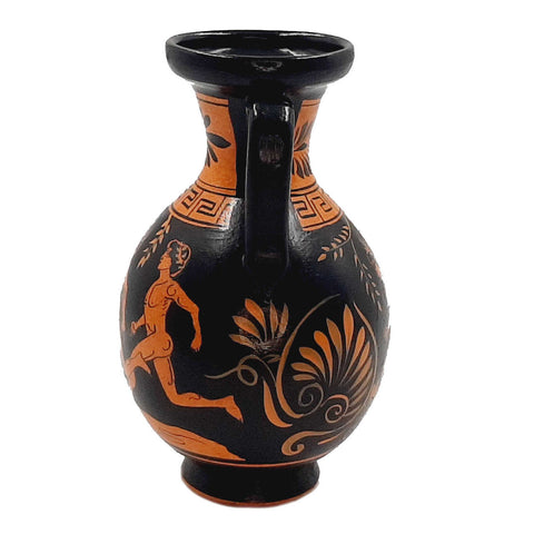 Red figure Pottery Amphora 17cm,Runners from Ancient Olympics - ifigeneiaceramics