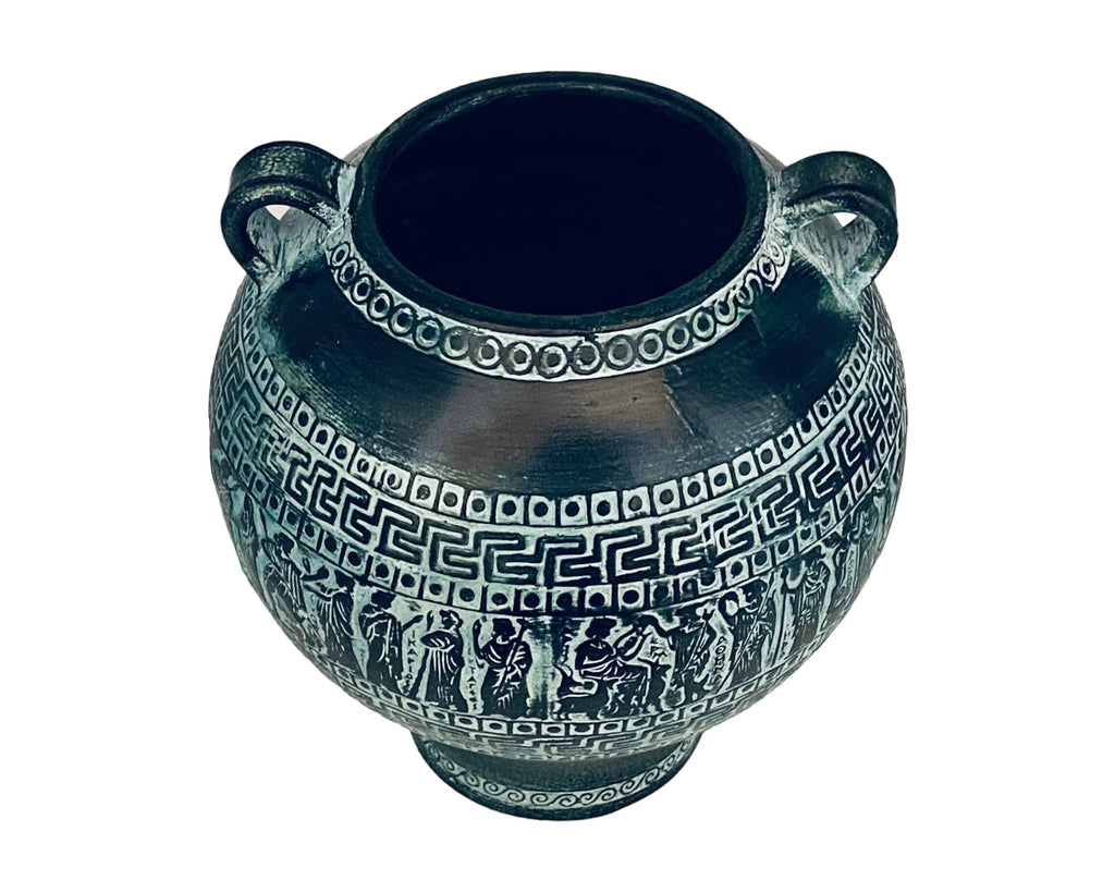 Pithari Pot 21 cm - Relief terracotta | Greek Pottery · Handmade Ceramic ...