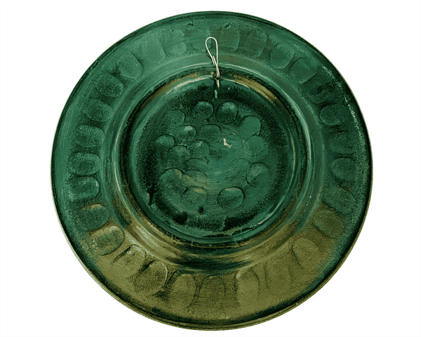 Ανάγλυφο πιάτο από τερακότα 25 εκ., Πράσινη πατίνα, Σκηνές Τρωικού Πολέμου