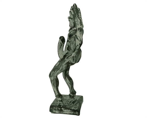 Satyrus Statue, Green Patina Plaster Cast Sculpture 21cm