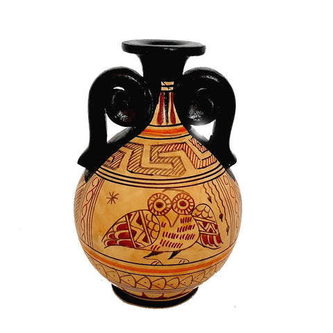 Set of 2 Geometric vases 11,5cm,Ancient  Greek Pottery - ifigeneiaceramics