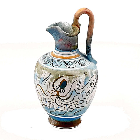Set of 2 Minoan Art vases 13cm,Ancient Greek Pottery - ifigeneiaceramics