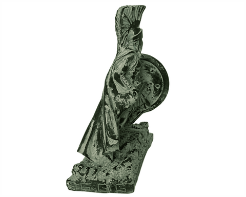 Statue de Léonidas, le roi de Sparte, sculpture en plâtre moulée 20 cm