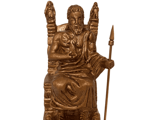 Statue de Zeus à Olympie, Bronze Peint, Sculpture en plâtre 20,5 cm